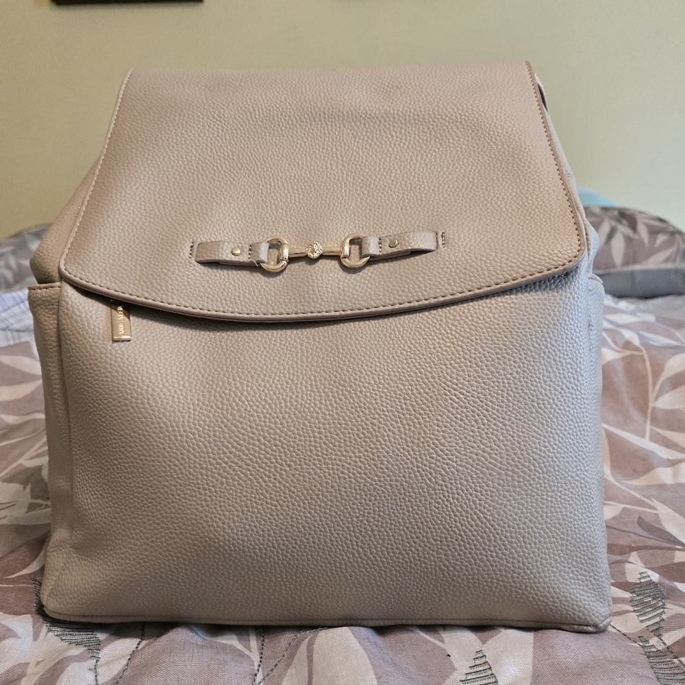 NWT  BABY Elegant Beige Leather Diaper Backpack